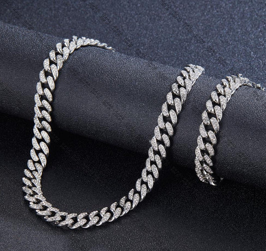 Iced Cuban chain + bracelet