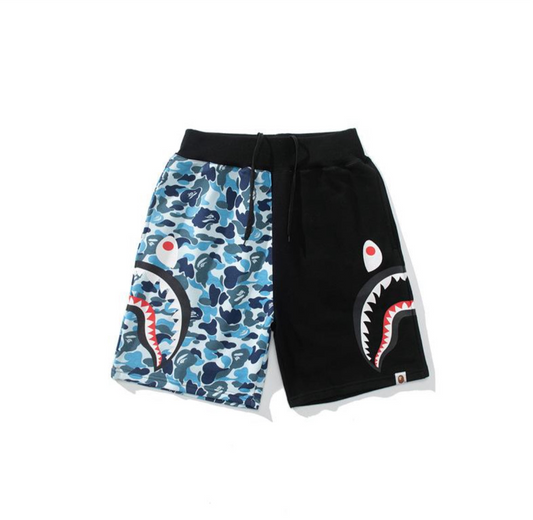 Bape half camo shorts